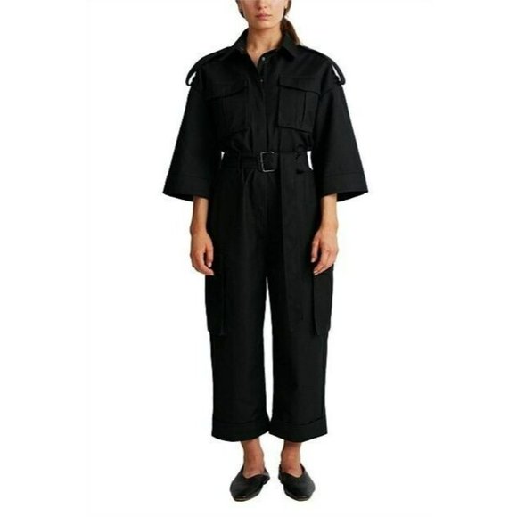 camilla & marc Pants - NEW CAMILLA AND MARC finley jumpsuit women's size 8 black utility style belted
